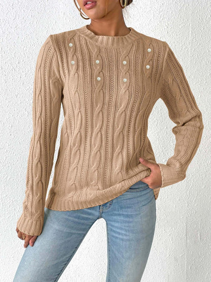 Pull Femme Intemporel Col Rond en Tricot