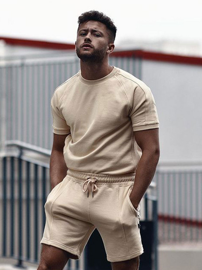 Ensemble Polo À Manches Courtes Et Short Tendance Pour Hommes