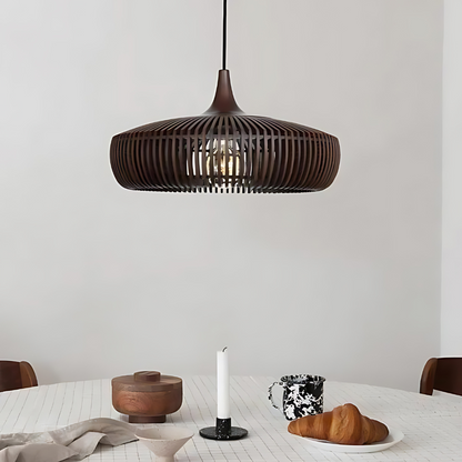 Lampe pendante en bois au design japonais moderne