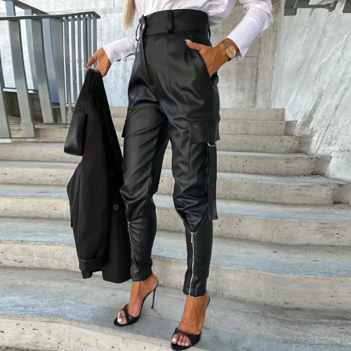 Pantalon Cargo Taille Haute Léger et Stylé Femmes