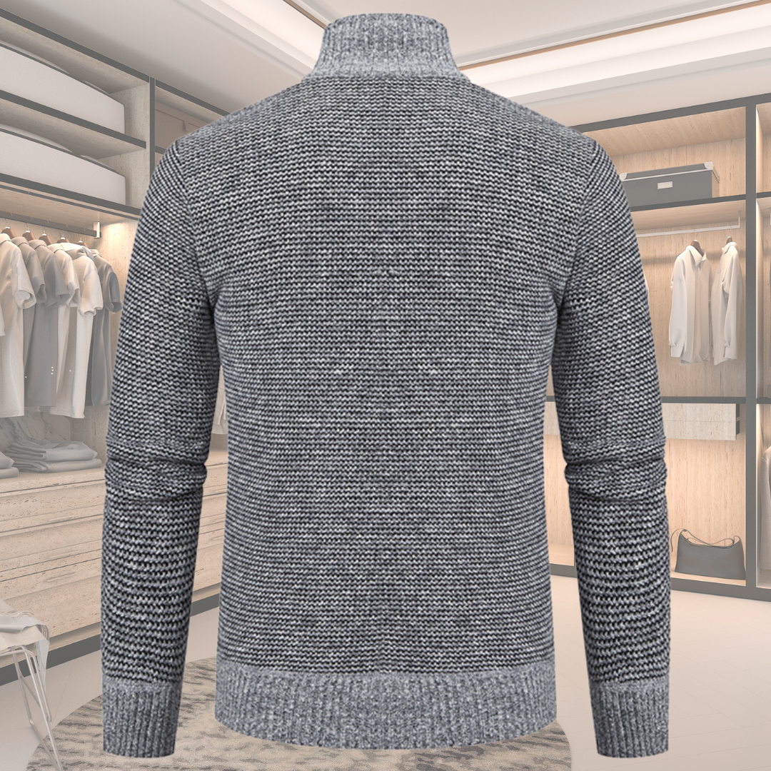 Veste Zippée en Tricot Matelassé Elégante pour Homme