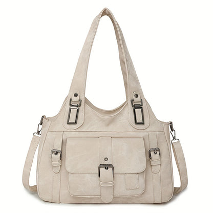 Sac Cabas Vintage en Cuir Synthétique pour Femmes