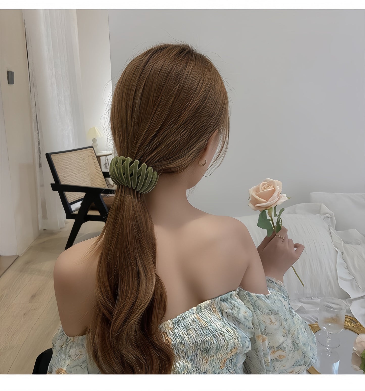 Pince à cheveux en métal élégante avec prise sûre