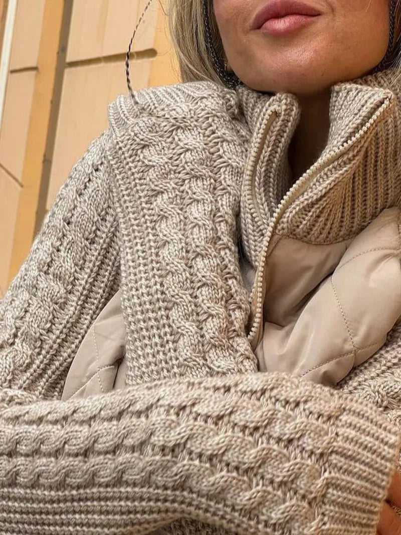 Cardigan en maille confortable d'automne