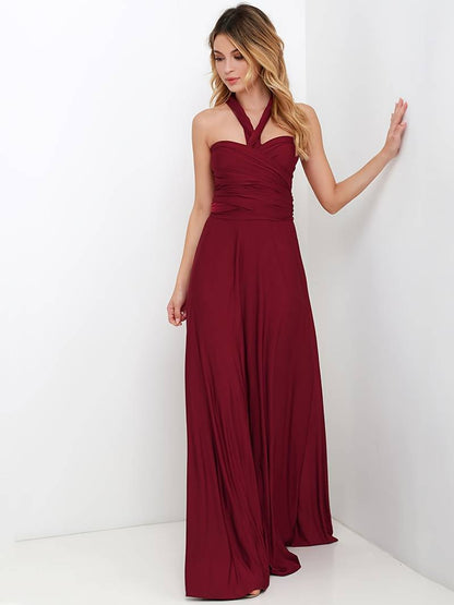 Robe Longue Fluide Convertible Gracieuse pour Femme