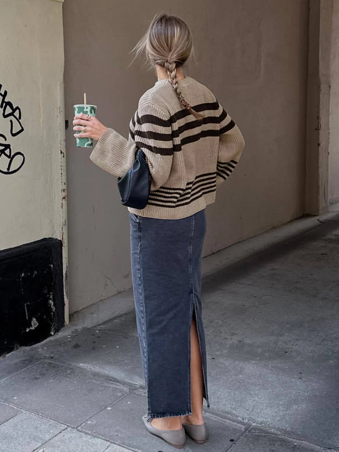 Pull en tricot rayé confortable pour un confort quotidien