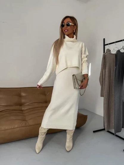 Robe Turtleneck Moderne Confortable et Détendue Femmes