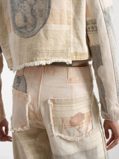 Jean large taille haute pour femme Alma