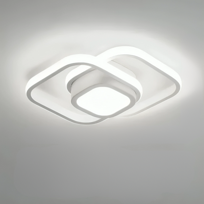 Lampe de Plafond LED Moderne à Deux Anneaux