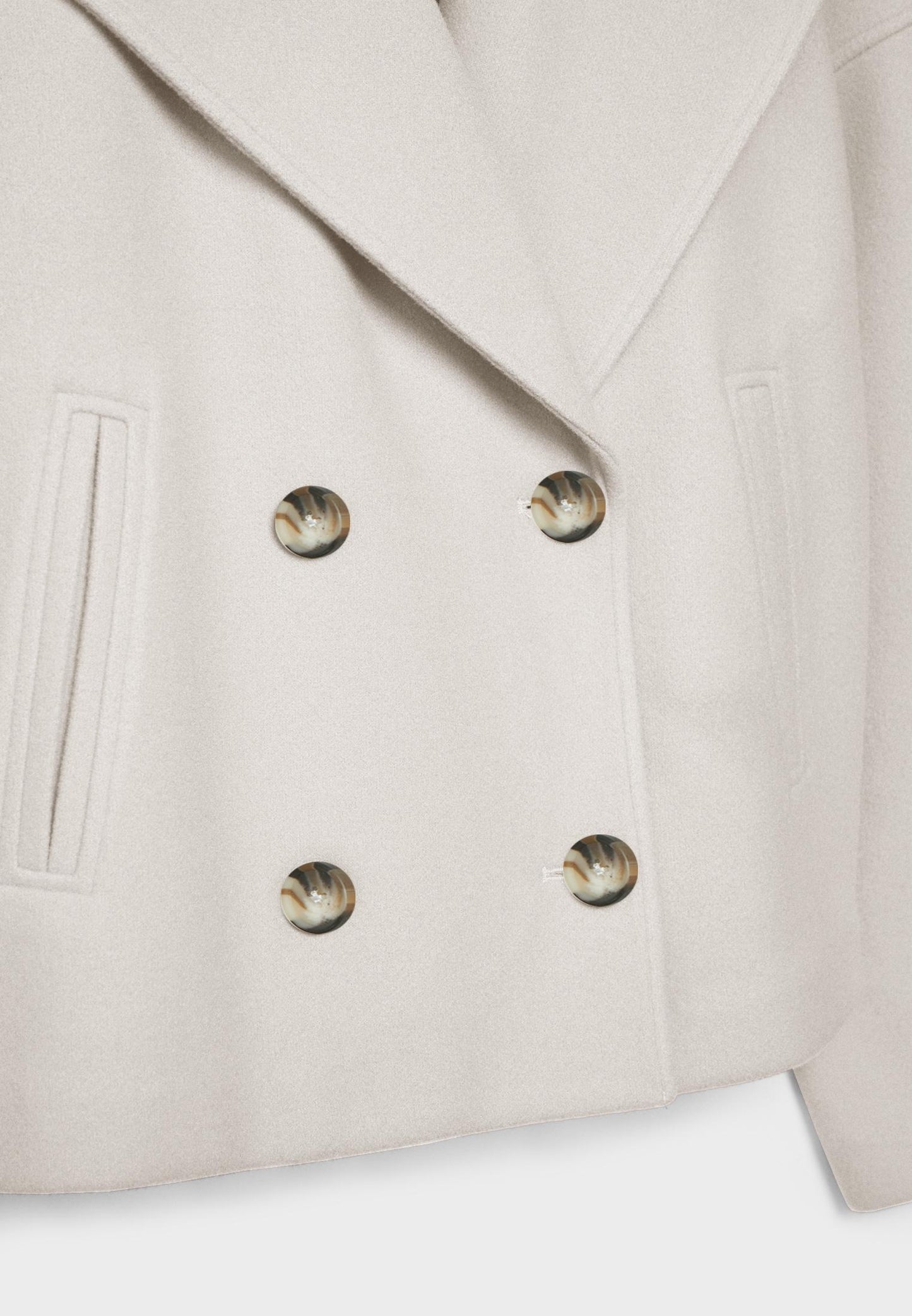 Manteau court classique intemporel pour femmes
