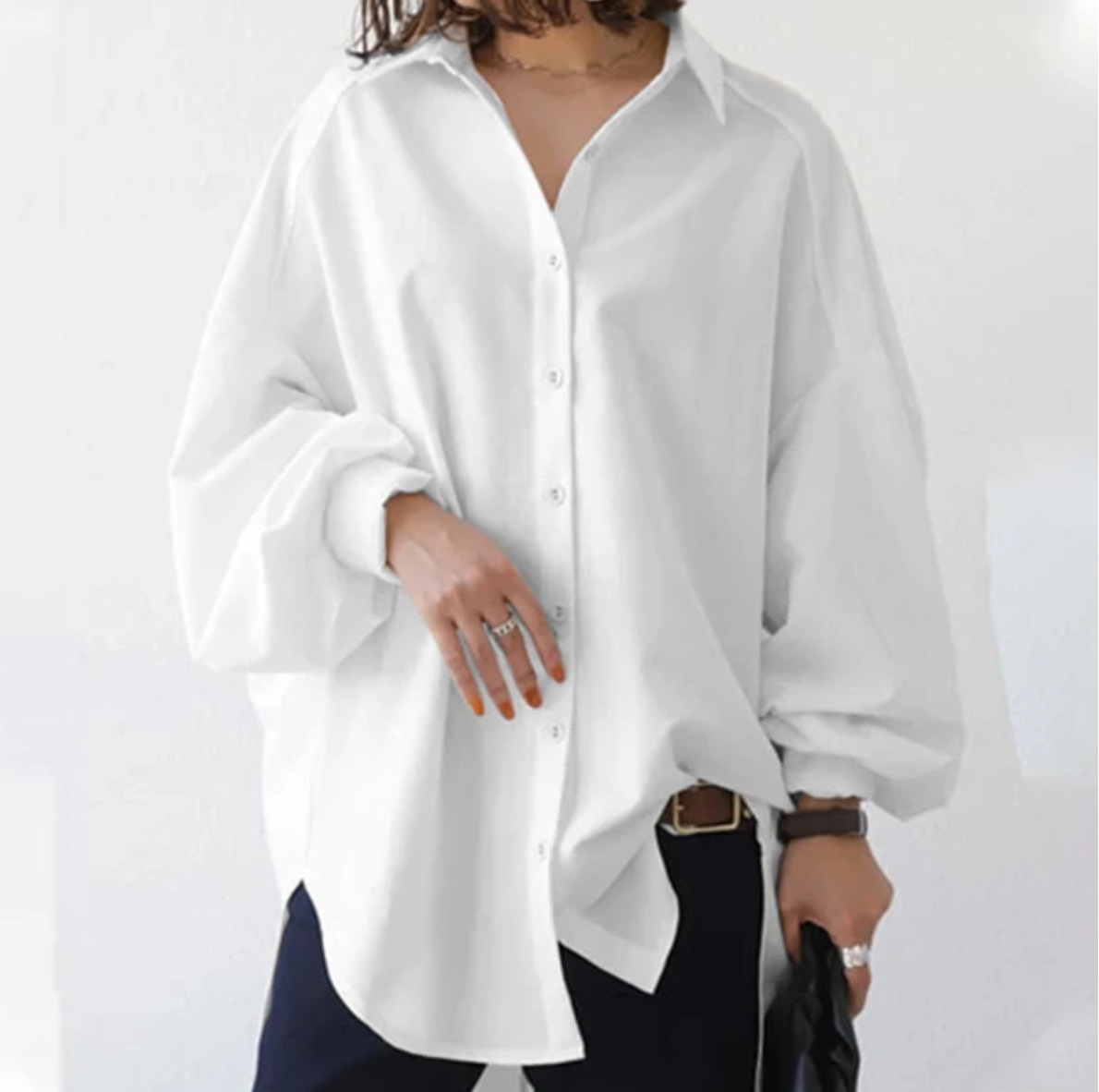 Blouse Élégante à Boutons et Col à Revers Femmes