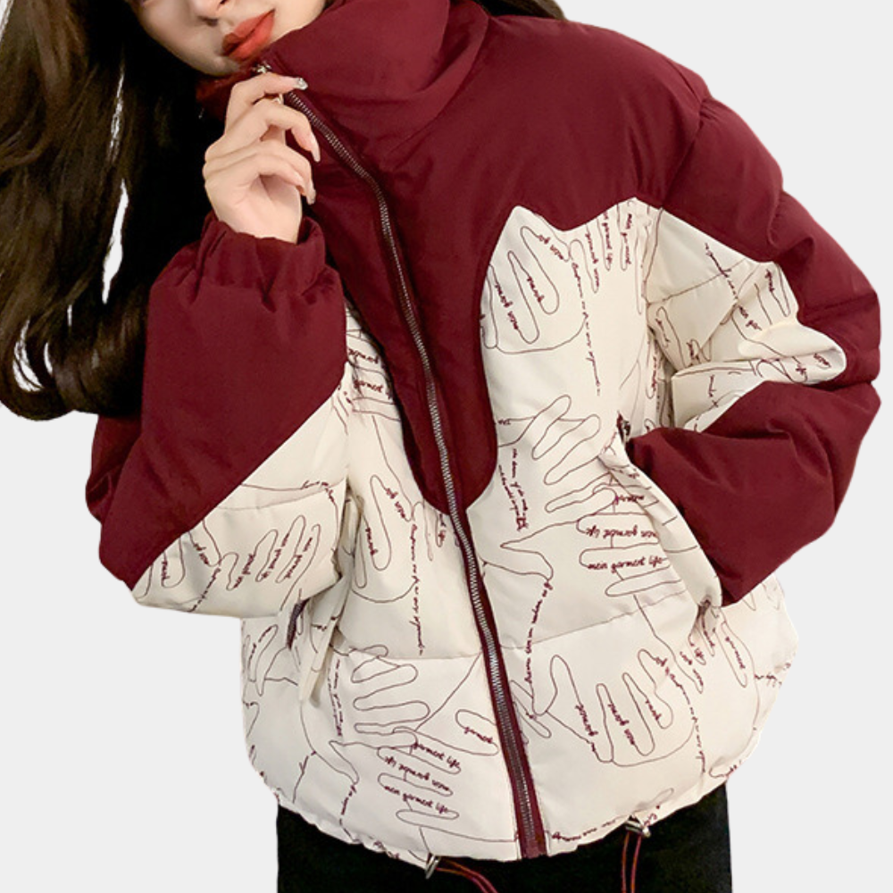 Veste Femme Puffer Quiltée Zippée D'hiver