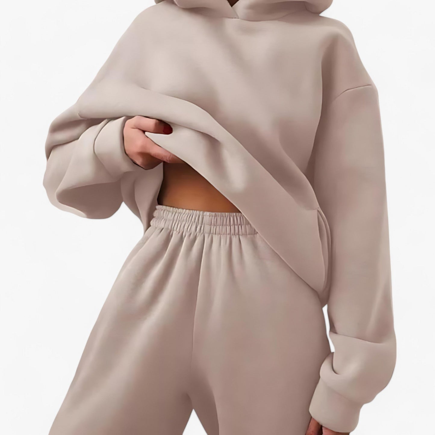 Ensemble de pull à capuche épais pour femme