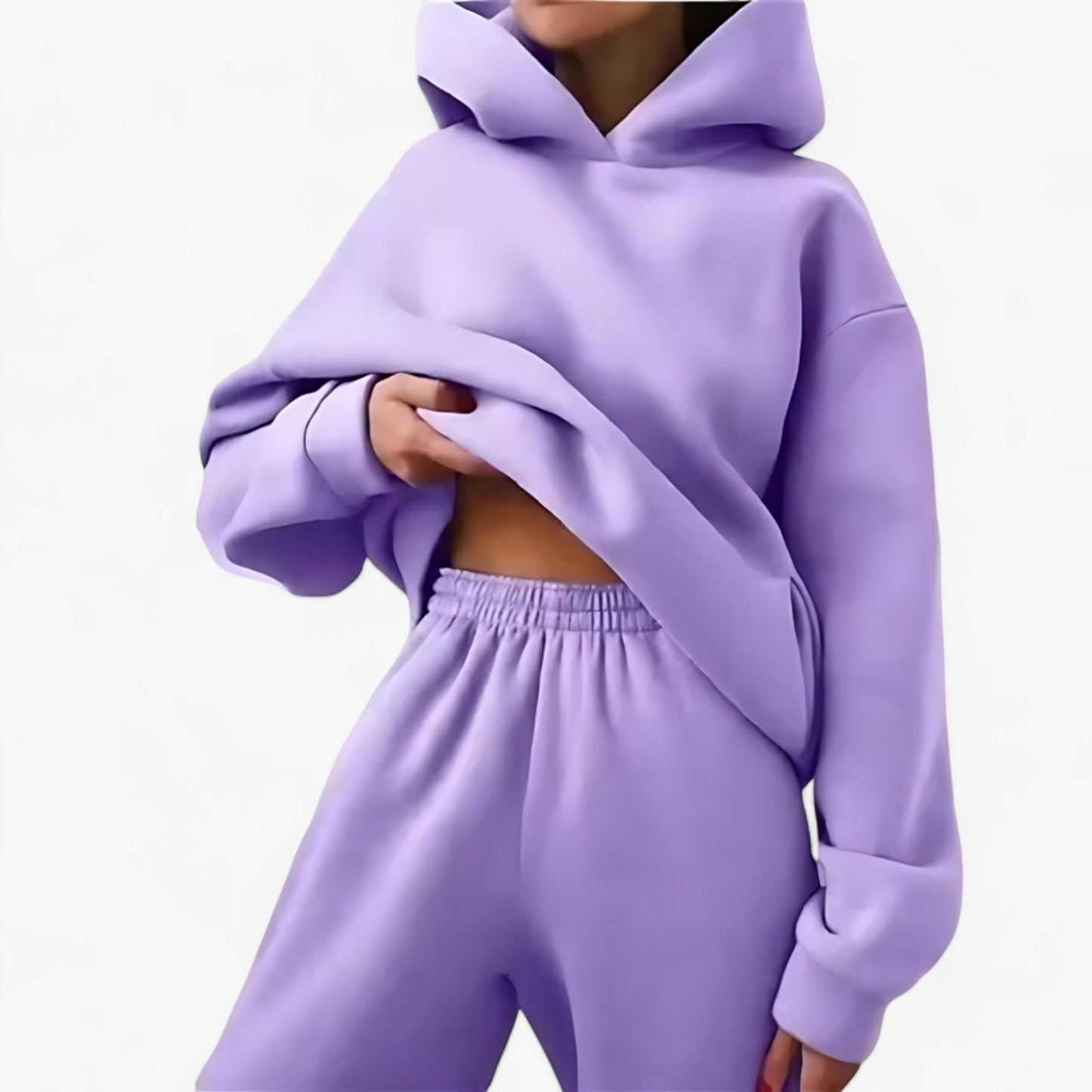 Ensemble de pull à capuche épais pour femme