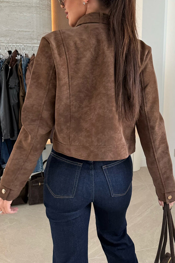 Veste décontractée chic à manches longues avec boutons