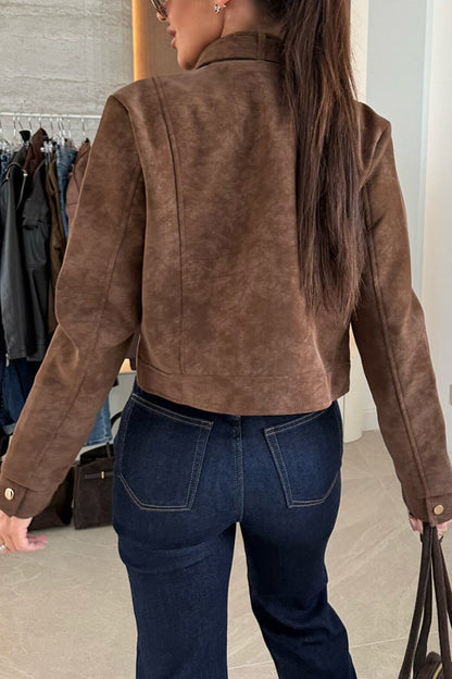 Veste décontractée chic à manches longues avec boutons