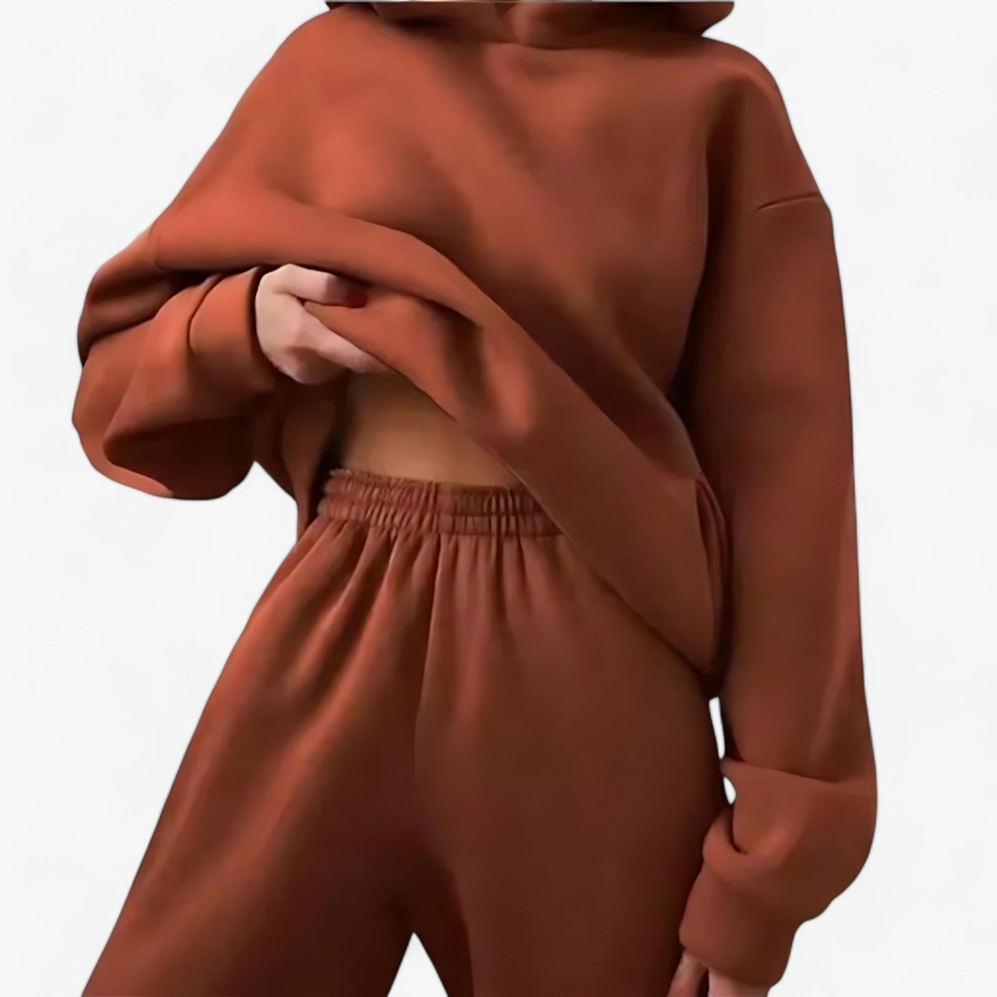 Ensemble de pull à capuche épais pour femme