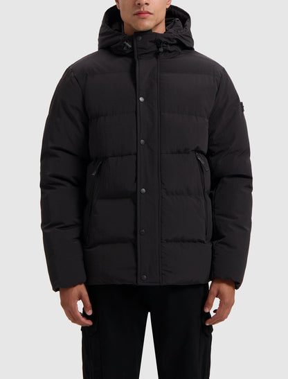 Veste à capuche noire pour hommes Modern Durable