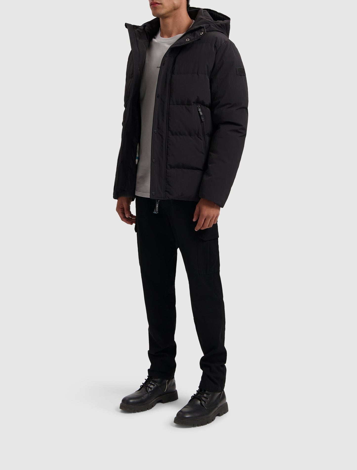 Veste à capuche noire pour hommes Modern Durable