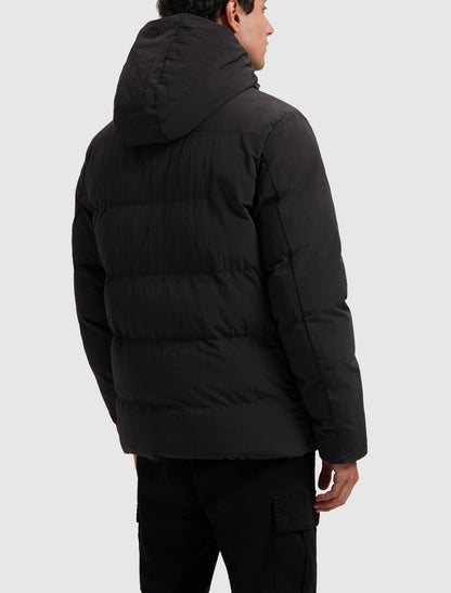 Veste à capuche noire pour hommes Modern Durable