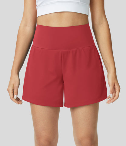 Short de Yoga Taille Haute Poches Doubles Femme