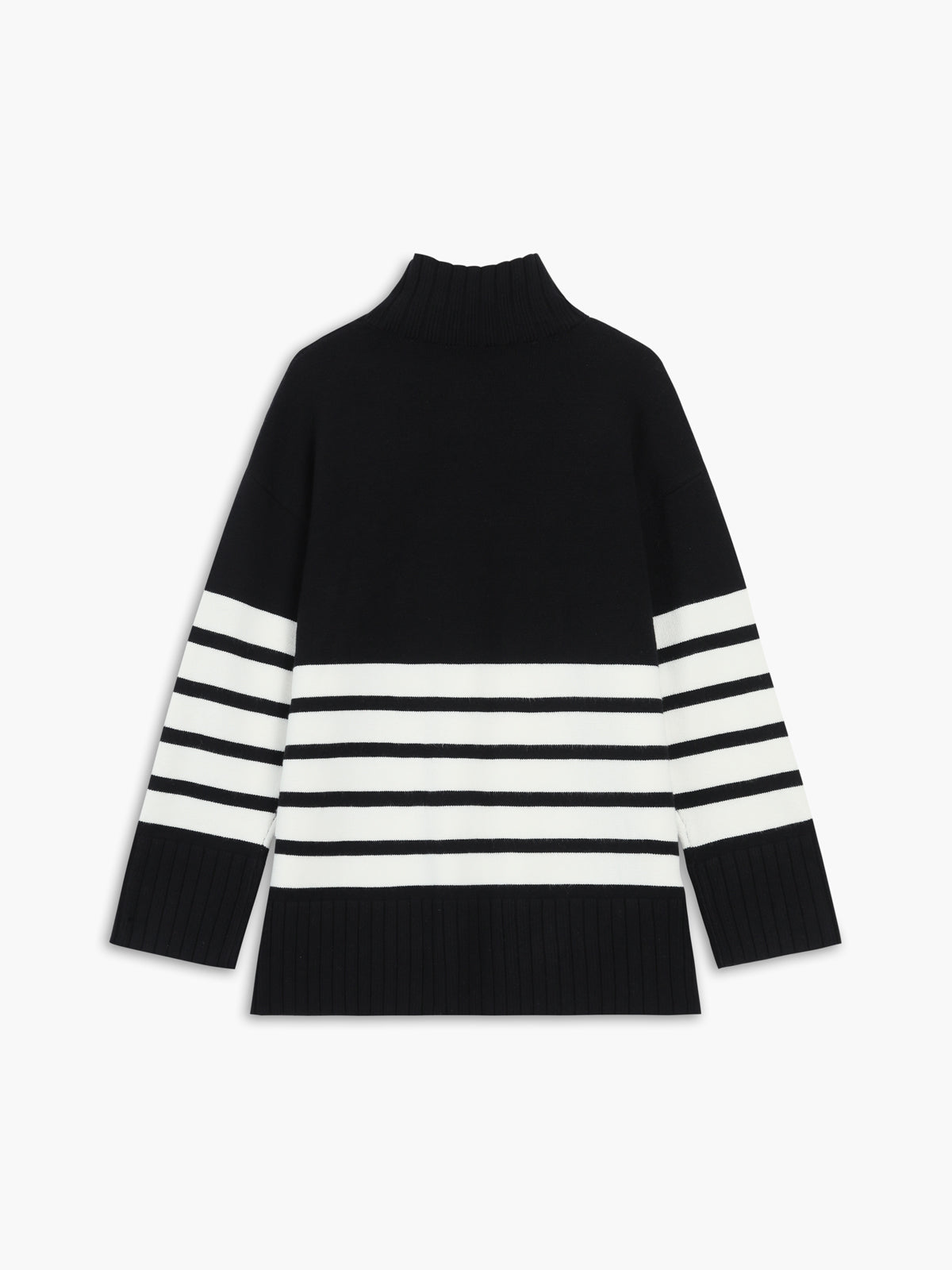 Pull rayé col montant Miss Paris