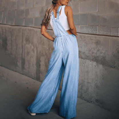 Salopette en jean classique pour un style décontracté sans effort