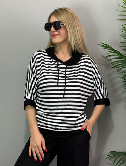 Ensemble Deux Pièces Rayé Chic pour un Style Sans Effort