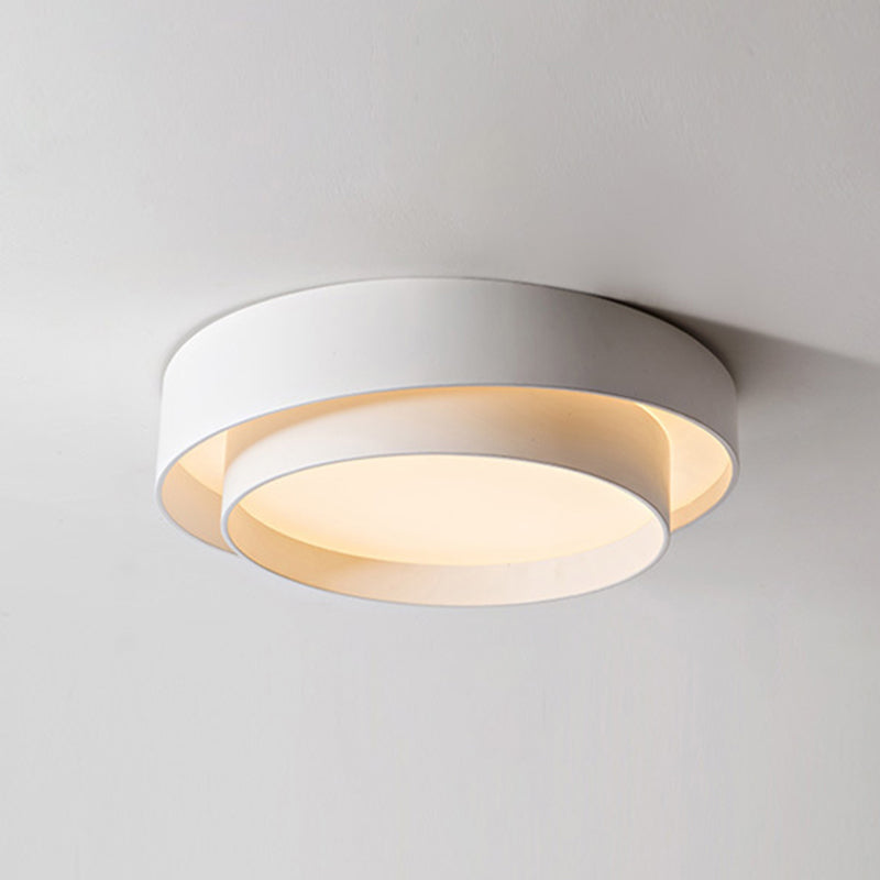 Lampe de Plafond Circulaire Blanc Style Nordique