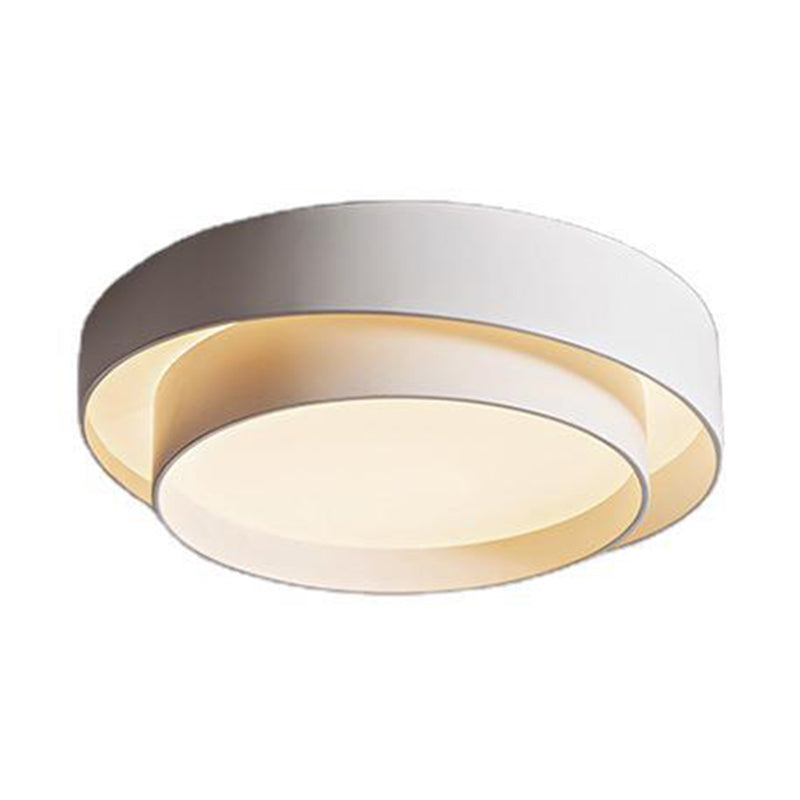 Lampe de Plafond Circulaire Blanc Style Nordique