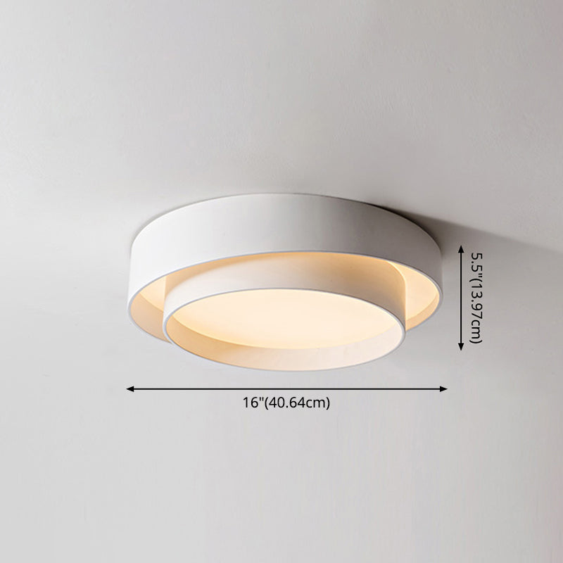 Lampe de Plafond Circulaire Blanc Style Nordique