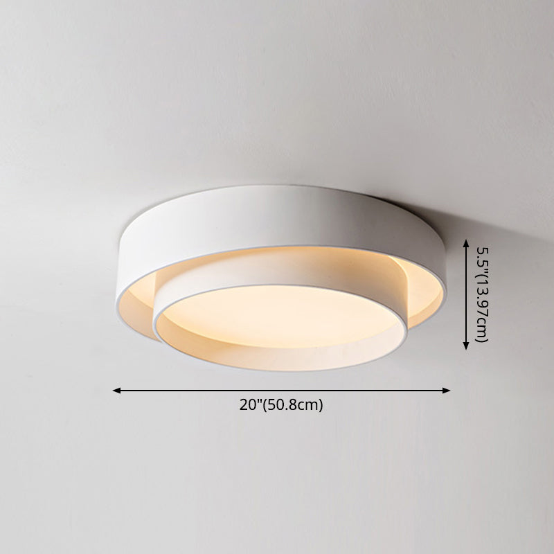 Lampe de Plafond Circulaire Blanc Style Nordique