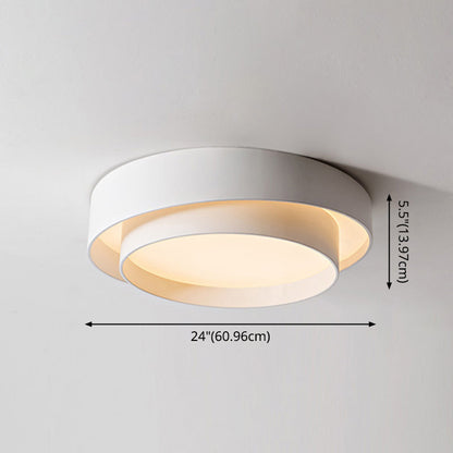 Lampe de Plafond Circulaire Blanc Style Nordique