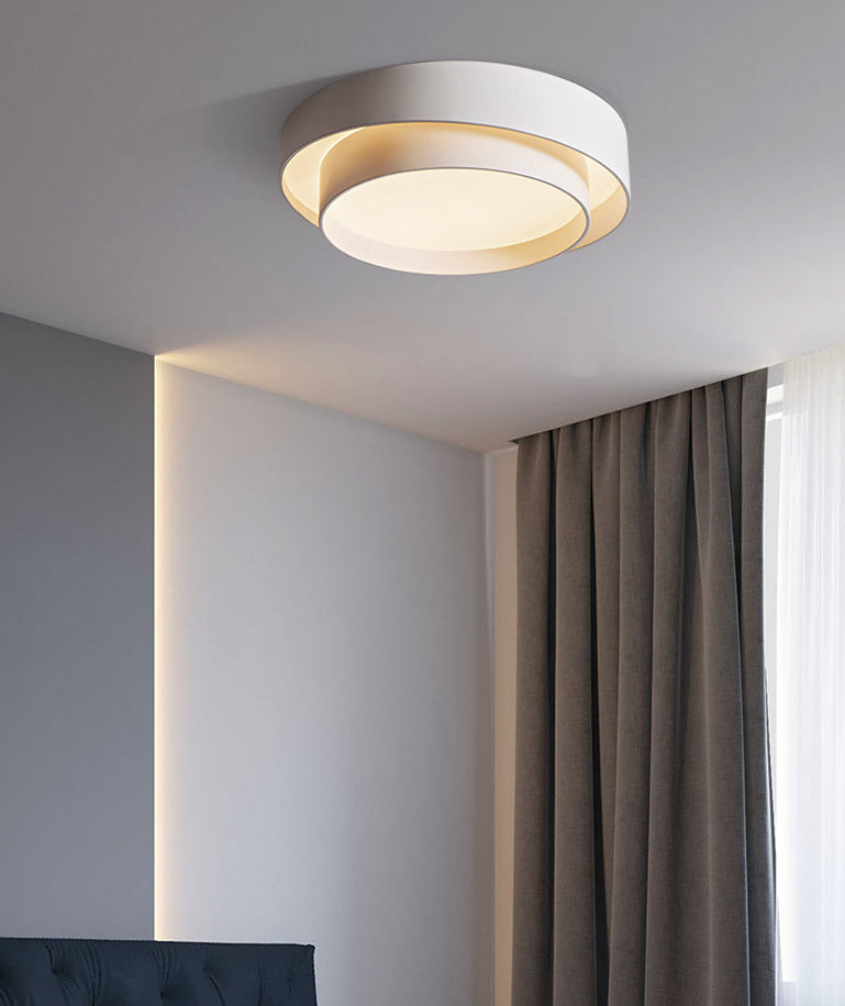 Lampe de Plafond Circulaire Blanc Style Nordique