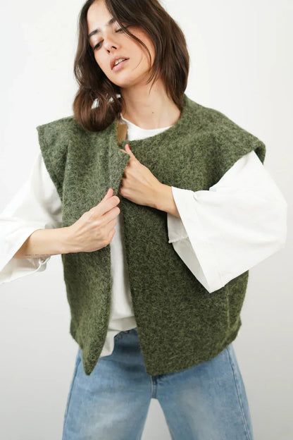 Veste Utility sans Manches avec Multiples Poches