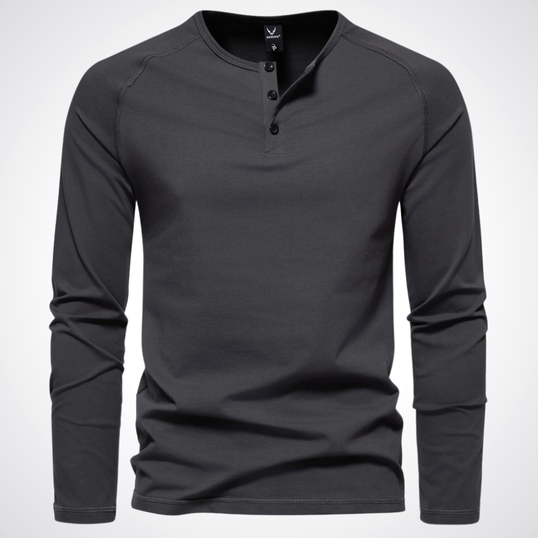 Pull Moderne Ajusté en Coton Col Rond pour Hommes