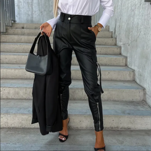 Pantalon Cargo Taille Haute Léger et Stylé Femmes