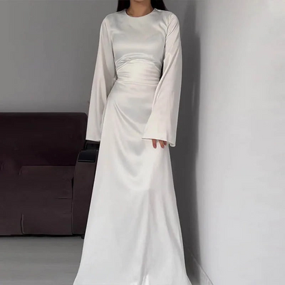 Robe Longue Évasée à Manches Longues pour Femme