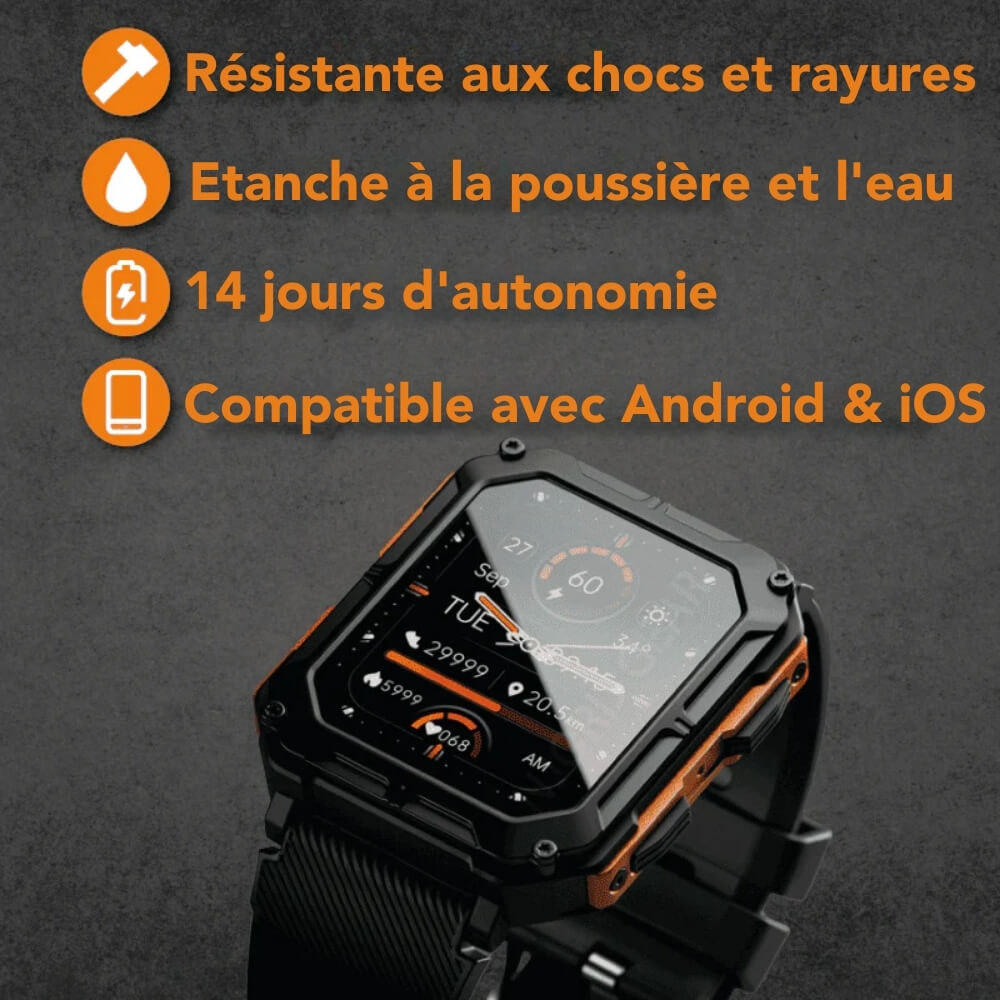 Montre Connectée Fitness Durable pour Hommes