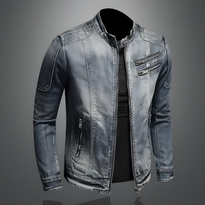 Veste en Jean Vintage Homme Style Classique