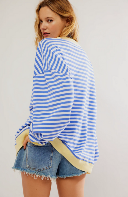 Pull Ample Oversize Rayé pour Femmes