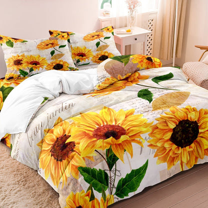 Ensemble de housse de couette florale Sunflower Dreams