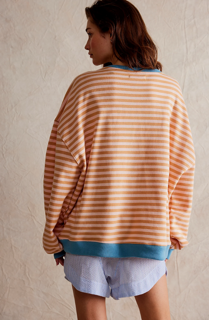 Pull Ample Oversize Rayé pour Femmes