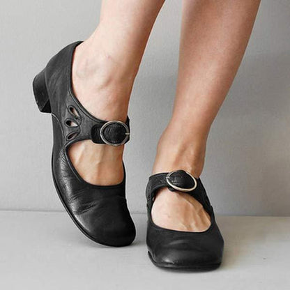 Chaussures Ronde À Bout Vintage Élégantes Femmes