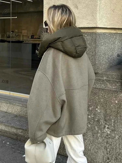 Veste matelassée à capuche oversize confortable