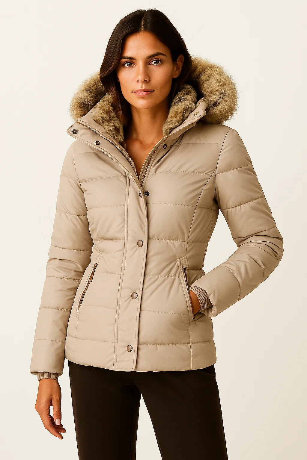 Manteau long d'hiver élégant pour une chaleur chic