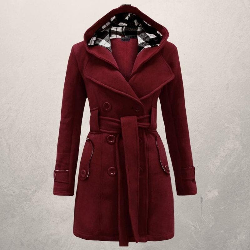 Manteau d'Hiver Élégant pour Femmes avec Ceinture