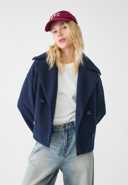 Manteau court classique intemporel pour femmes
