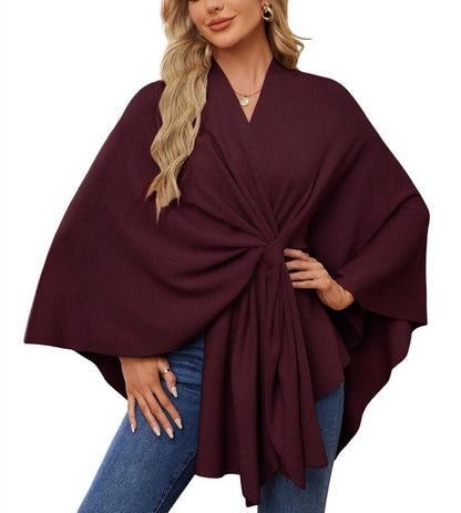 Châle Poncho Doux et Élégant pour Couches Confortables et Chics