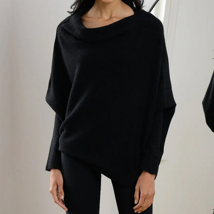 Pull en tricot surdimensionné et confortable à épaules dénudées